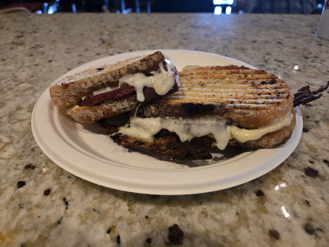 Fried bologna panini
