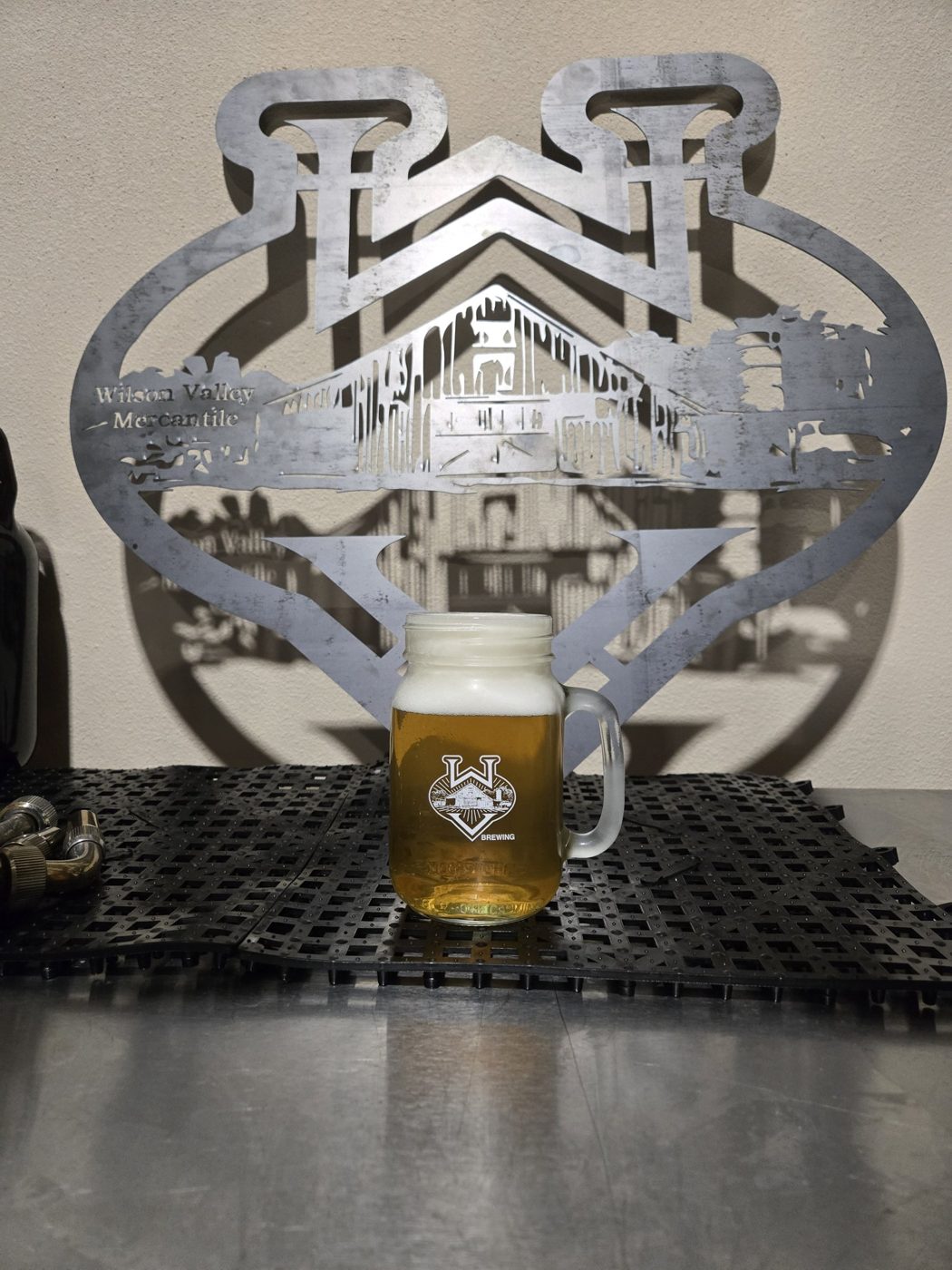A lager in the tasting room